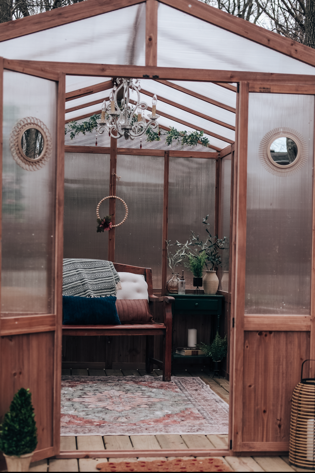 Seasonal seating or styling vignette at the venue